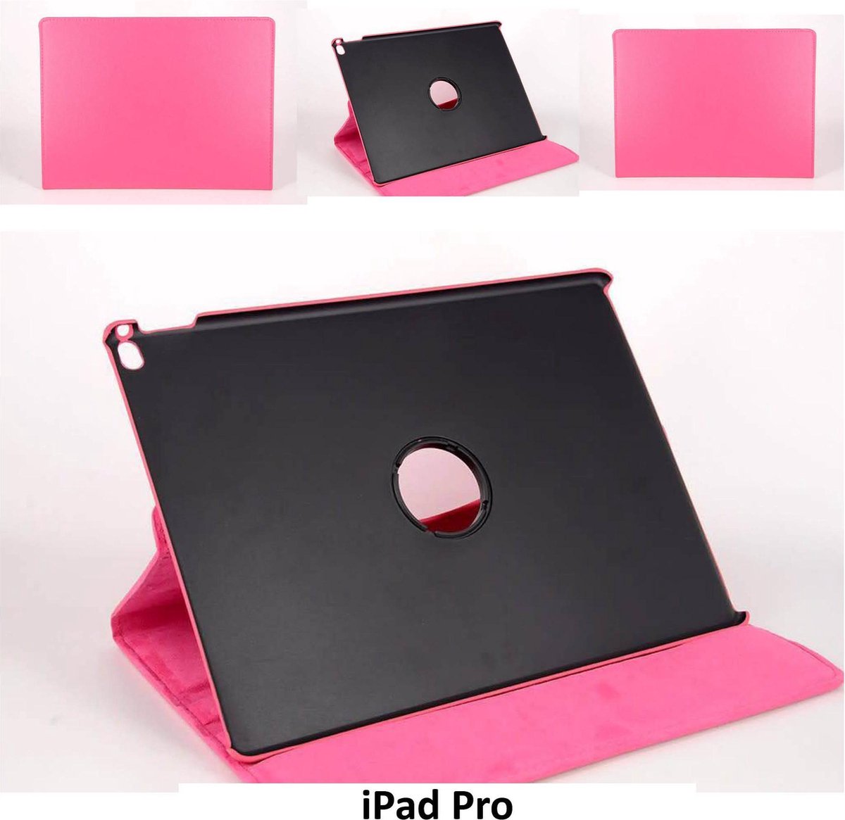 Apple iPad Pro 9.7 (2016) Roze 360 graden draaibare hoes - Book Case Tablethoes