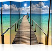 Kamerscherm - Scheidingswand - Vouwscherm - Beach, sun, bridge II [Room Dividers] 225x172 - Artgeist Vouwscherm