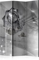 Kamerscherm - Scheidingswand - Vouwscherm - Abstract Greyness [Room Dividers] 135x172 - Artgeist Vouwscherm