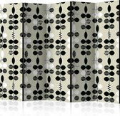 Kamerscherm - Scheidingswand - Vouwscherm - Black and White Dots II [Room Dividers] 225x172 - Artgeist Vouwscherm