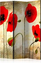 Kamerscherm - Scheidingswand - Vouwscherm - Golden Field of Poppies [Room Dividers] 135x172 - Artgeist Vouwscherm
