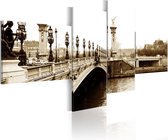 Schilderijen Op Canvas - Schilderij - Pont Alexandre-III in Parijs 200x90 - Artgeist Schilderij