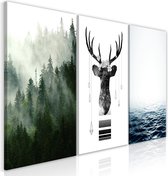 Schilderijen Op Canvas - Schilderij - Chilly Nature (Collection) 60x30 - Artgeist Schilderij