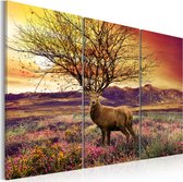 Schilderijen Op Canvas - Schilderij - Fancy gewei - triptiek 60x40 - Artgeist Schilderij