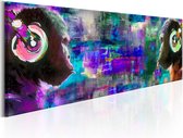 Schilderijen Op Canvas - Schilderij - Musical Rivalry 150x50 - Artgeist Schilderij