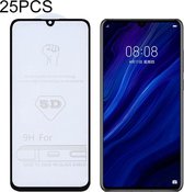 25 STUKS 9H 5D Volledige lijm Volledig scherm Gehard glasfilm voor Huawei P30