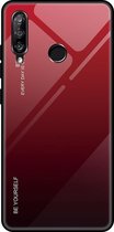 Voor Huawei Enjoy 9s / Honor 10i / Honor 20i / P Smart + 2019 Gradient Color Glass Case (rood)