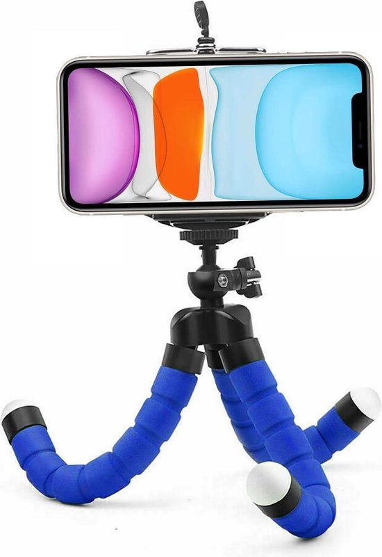 Trépied Smartphone Mini trépied Appareil photo flexible Universel - Bleu