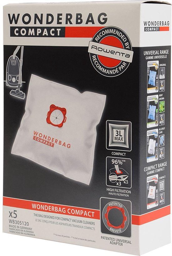 Rowenta Wonderbag Compact WB305120 - Stofzuigerzakken | bol.com