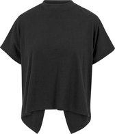 Urban Classics Dames Tshirt -S- Overlap Turtleneck Zwart