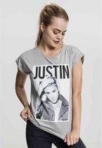 Urban Classics Justin Bieber Dames Tshirt -XS- Justin Bieber Grijs