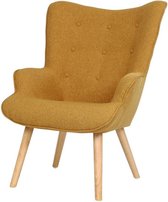 Sortio Home - Fauteuil Ypos - Geel - Stof