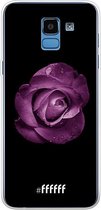 Samsung Galaxy J6 (2018) Hoesje Transparant TPU Case - Purple Rose #ffffff