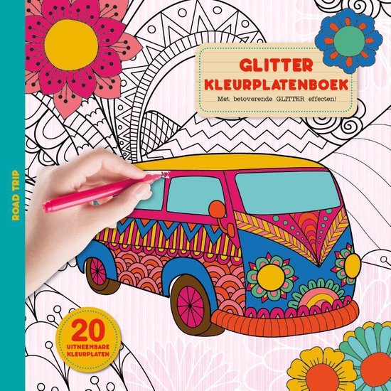 Afbeelding van het spel Glitter kleurplatenboek -  Road trip