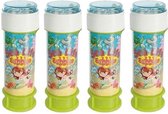 4x stuks bellenblaas zeeleven met spelletje 60 ml