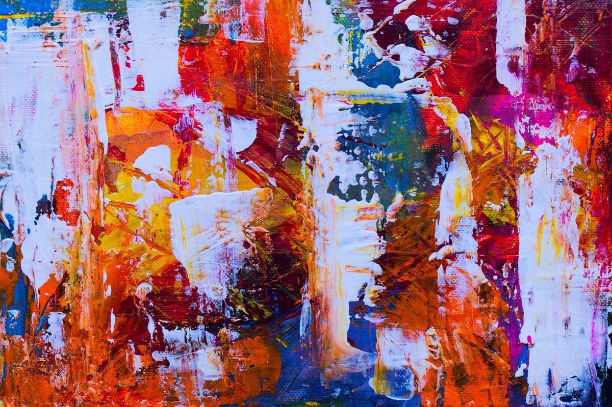 Canvasvooraandemuur.nl Abstract canvas voor aan de muur Multi