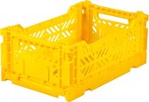 AyKasa Folding Crate Mini Box - Yellow