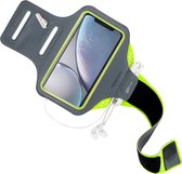 Mobiparts Comfort Fit Sport Armband Apple iPhone XR Neon Groen