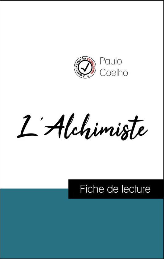 Livre "L'Alchimiste" de Paulo Coelho, avec "Fiche de lecture" en bas.