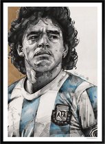 Poster - Maradona - 71 X 51 Cm - Multicolor