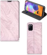 Flip Case Geschikt voor Samsung Galaxy A31 Smart Cover Marble Pink