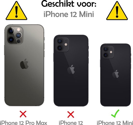 iPhone 12 Mini Protecteur d'écran en Glas Tempered Glass 3D en verre - 3 pièces