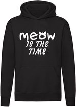 Meow is the time sweater | katten | dierendag | huisdieren | cadeau | unisex | capuchon