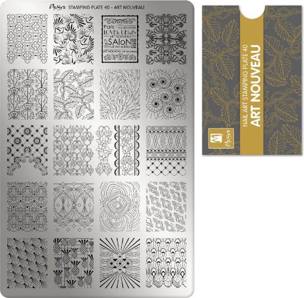 Goedkoopste Moyra Stamping Plate 40 Art Nouveau