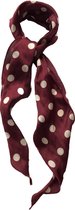 Ellastiek sjaaltje bordeaux stippen Handmade in Amsterdam (Lotstrik)