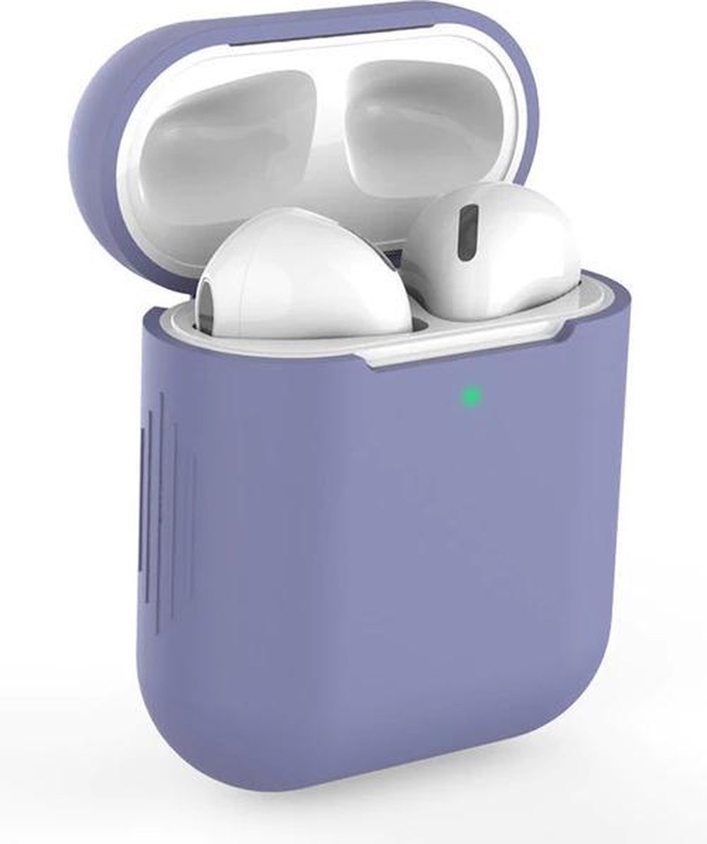 Siliconen Airpod case - Paars - Airpods Pro Hoesje - Airpods Cover - Beschermhoesje voor Apple AirPods
