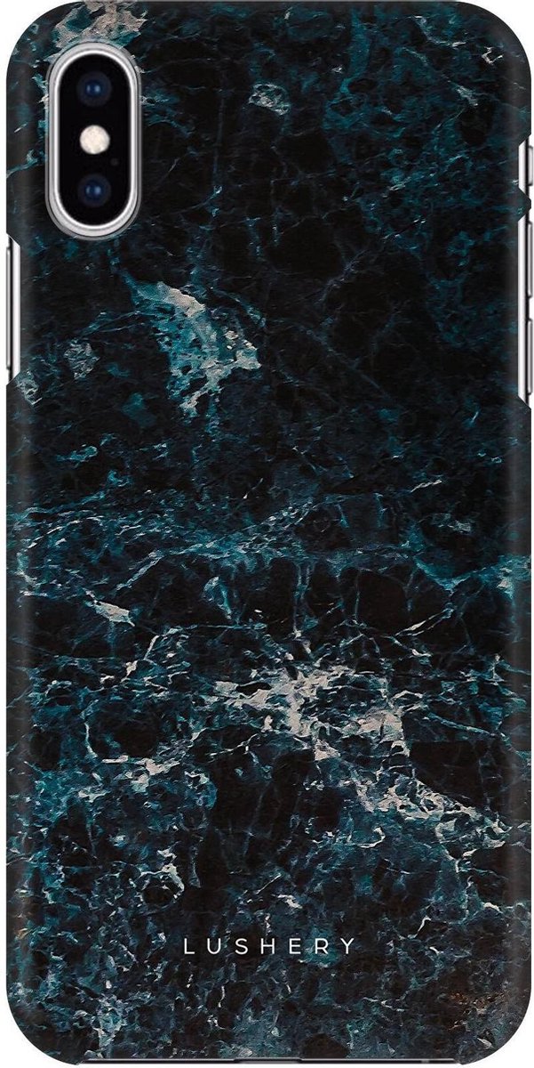 Lushery Hard Case voor iPhone Xs - Frozen Marble
