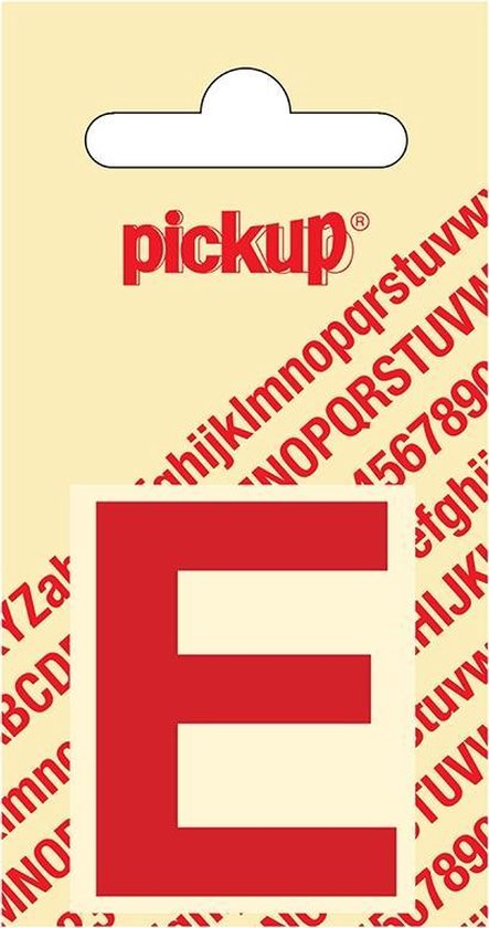 Pickup plakletter Helvetica 40 mm - rood E