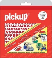 Pickup plakletters en plakcijfers boekje CooperBlack - rood 8 mm