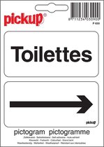 Pickup Pictogram 10x10 cm - Toilettes met pijl WC