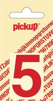 Pickup plakcijfer Helvetica 40 mm - rood 5