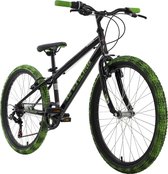 Ks Cycling Fiets Kinderfiets 24 '' Crusher zwart-groen - 31 cm