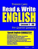 Preston Lee's English for Spanish Speakers- Preston Lee's Read & Write English Lesson 1 - 40 For Spanish Speakers