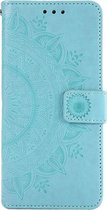 Shop4 - Samsung Galaxy M51 Hoesje - Wallet Case Mandala Patroon Mint Groen