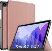 Samsung Galaxy Tab A7 Hoes - 10.4 inch - (2020/2022) - Trifold Bookcase - Rose Goud