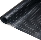 Deurmat-Rubber vloermat Noppen zwart 3mm dikte op rol