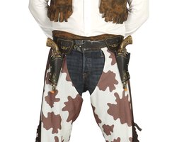 Cowboy pistolen set - Dubbele revolver holsters inclusief pistolen - 29 cm - volwassenen