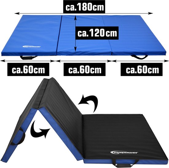 Eyepower XL gymnastiekmat 190 x 60 x 5 cm turnmat sportmat zachte Eyepower XL gymnastiekmat 190 x 60 x 5 cm turnmat sportmat zachte