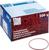 Elastieken Alco 65mm rood - kartonnen doos 500 gram