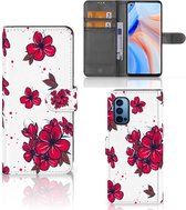 Mobiel Hoesje OPPO Reno 4 Pro 5G Book Case Blossom Red