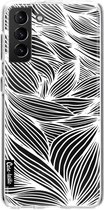 Casetastic Samsung Galaxy S21 Plus 4G/5G Hoesje - Softcover Hoesje met Design - Wavy Outlines Print