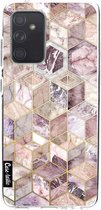 Casetastic Samsung Galaxy A52 (2021) 5G / Galaxy A52 (2021) 4G Hoesje - Softcover Hoesje met Design - Blush Quartz Honeycomb Print