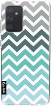 Casetastic Samsung Galaxy A52 (2021) 5G / Galaxy A52 (2021) 4G Hoesje - Softcover Hoesje met Design - Tiffany Fade Chevron Print