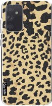 Casetastic Samsung Galaxy A72 (2021) 5G / Galaxy A72 (2021) 4G Hoesje - Softcover Hoesje met Design - Leopard Print Sand Print