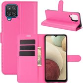 Book Case - Samsung Galaxy A12 Hoesje - Roze