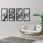 Metalen Wanddecoratie Crooked Tree (88x45 cm)